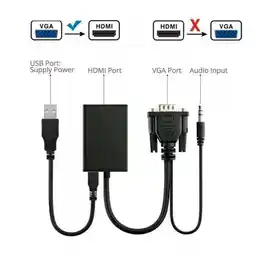 Falabella Conviertidor HDMI A VGA Adaptador De Video Y Audio oferta