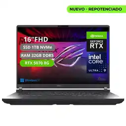 Falabella PORTATIL ROG STRIX G16 INTEL CORE ULTRA 9 275HX RAM 32GB SSD 1TB RTX 5070 8G oferta