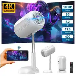 Falabella Mini Proyector Portatil Con Soporte 4K FULL HD Plegable WIFI oferta