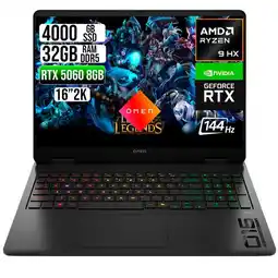 Falabella PORTATIL OMEN AMD RYZEN 9 8940HX RTX 5060 8GB SSD 4TB RAM 32GB 16 2K 144HZ oferta