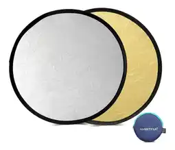 Falabella Flex Reflector Redondo Plateado Y Dorado 2 En 1 De 30cm oferta