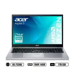 Falabella PORTATIL 15,6' A315-24P-R7JS FHD AMD R5-7520U RAM 16GB LPDDR5 1TB SSD SILVER oferta