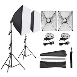 Falabella 2 Kit De Iluminación Softbox + Socket X4 Bombillos +tripodes oferta