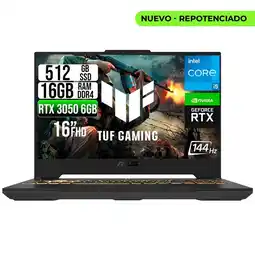 Falabella PORTATIL TUF INTEL CORE 5-210H RTX 3050 6GB SSD 512GB RAM 16GB 16" WUXGA 144HZ oferta