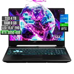 Falabella TUF INTEL CORE I5-12500H RTX 3050 4GB SSD 4TB RAM 8GB LED 15,6 FHD 144Hz oferta