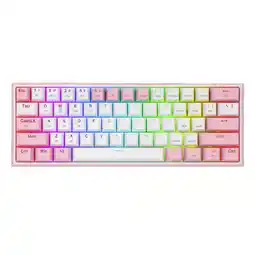 Falabella Teclado Gamer Fizz Pro K616 Rgb Blanco-Rosa oferta