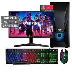 Falabella PC EQUIPO COMPUTADOR GAMER AMD RYZEN 5 5600G SSD 512GB RAM 24GB LED 22 FHD oferta