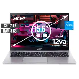 Falabella Portátil Aspire 3 Intel Core I3 1215U 8GB Ram 2TB SSD 15.6 oferta