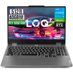 Falabella PORTATIL LOQ 15IAX9 INTEL CORE I5 12450HX SSD 512GB RAM 40GB RTX 3050 6GB oferta