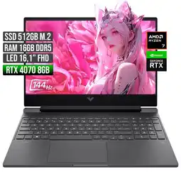 Falabella VICTUS AMD RYZEN 7-8845HS RTX 4070 8GB SSD 512GB RAM 16GB LED 16 FHD 144Hz oferta