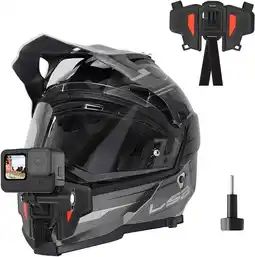 Falabella Soporte frontal de Casco para cámaras Insta360 y Gopro Naranja Gris oferta