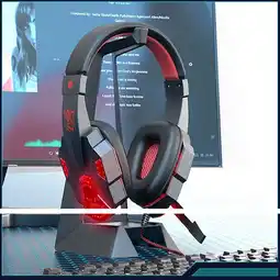 Falabella Audifonos Diadema Gamer SY830 Auriculares Pc Luces Led Rojo oferta