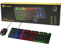 Falabella Combo Teclado Y Mouse Pantsan Rgb Gaming Negro oferta