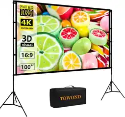 Falabella TOWOND Pantalla Proyector 100” 4K Portátil Trípode oferta