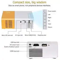 Falabella Mini Proyector Led Video Beam HD 1080P HDMI oferta