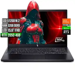Falabella NITRO AMD RYZEN 5-7535HS RTX 2050 4GB SSD 512GB RAM 32GB LED 15,6 FHD 144Hz oferta