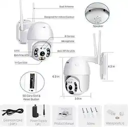 Falabella Combo 2 Cámara Ptz Robótica Ip Wifi 2mp Exterior 360° + SD 32 GB oferta