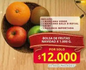 Bolsa de frutas navidad