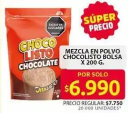 Ara Chocolisto mezcla en polvo bolsa oferta