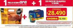 Ara 1 pollo asado ara +1 six-pack de cola&pola oferta