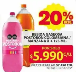 Ara Postobon bebida gaseosa colombiana/ manzana oferta