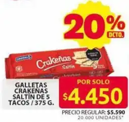 Ara Crakenas galletas saltín de 5 tacos oferta