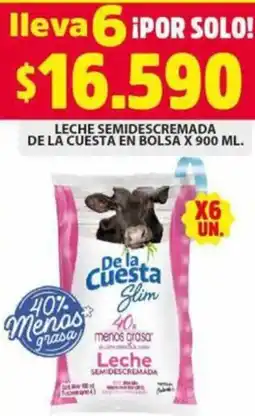 Ara De la cuesta leche semidescremada en bolsa oferta