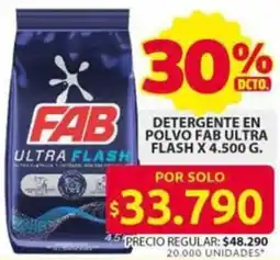 Ara Fab ultra flash detergente en polvo oferta