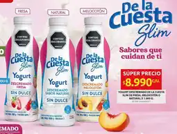 Ara De la cuesta slim yogurt descremado de fresa, melocotón o natural oferta
