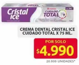 Ara Cristal ice crema dental cuidado total oferta