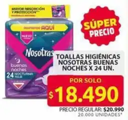 Ara Nosotras toallas higiénicas buenas noches oferta