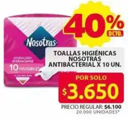 Ara Nosotras toallas higiénicas antibacterial oferta