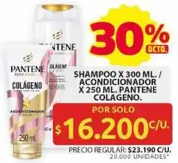 Ara Pantene colágeno shampoo/ acondicionador oferta