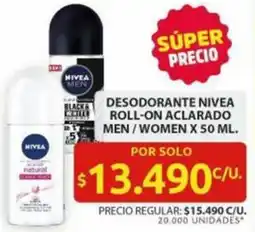 Ara Nivea desodorante roll-on aclarado men/women oferta