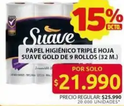Ara Suave papel higiénico triple hoja gold oferta