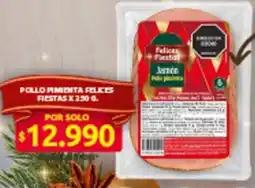 Ara Felices fiestas pollo pimienta oferta