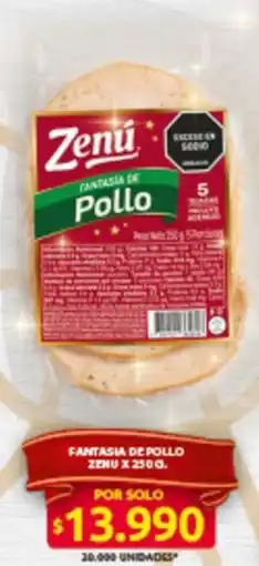 Ara Zenú fantasia de pollo oferta