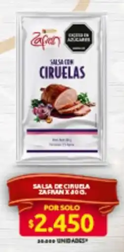 Ara Zafran salsa de ciruela oferta