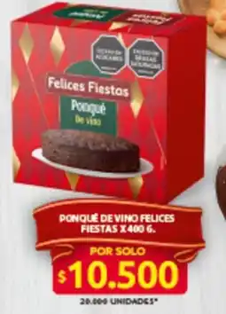 Ara Felices fiestas ponque de vino oferta