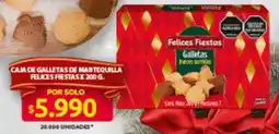 Ara Felices fiestas caja de galletas de mantequilla oferta