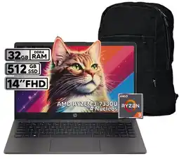 Falabella PORTATIL 245 G10 AMD RYZEN 3 7330U 32GB RAM 512GB SSD PANTALLA 14 HD + BOLSO OBSEQUIO!!! oferta