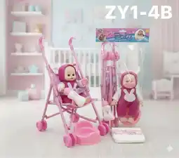 Falabella MUÑECO BEBE MAS COCHE LZ oferta