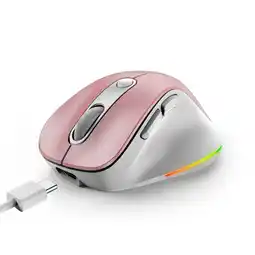 Falabella Mouse Ergo 9000 Inalámbrico Rosado 1600 DPI oferta