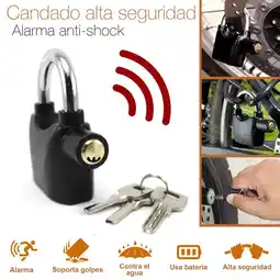Falabella Candado Alarma De Seguridad Para Motos Bicicletas y mas oferta
