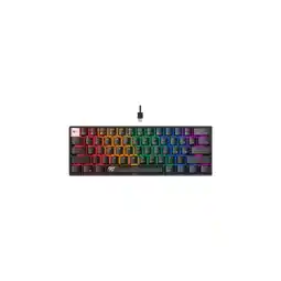 Falabella TECLADO MECANICO NEGRO COMPACTO RGB 61 TECLAS ANTIGHOSTING TIPO C oferta