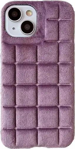 Falabella Forro Funda Peluche Morado Para ¡Phone 13 Pro Max oferta