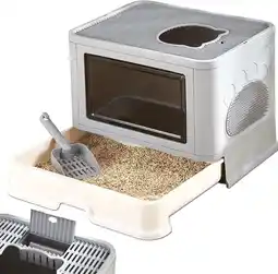 Falabella Arenero Para Gato Con Tapa Ventilación Bandeja Retractil con pala oferta