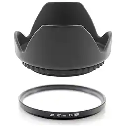 Falabella Kit protector uv 67mm + parasol tipo tulipan para canon nikon oferta