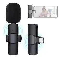 Falabella Micrófono Inalámbrico Solapa tipo C Elimina Ruido Color Negro oferta