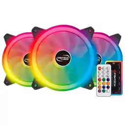 Falabella Kit De 3 Ventiladores Turbine Fb-301 Rgb + Control oferta